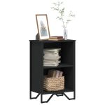 Bibliotecă, negru, 50x31x74,5 cm, lemn prelucrat GartenMobel Dekor
