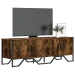 Dulap TV, stejar fumuriu, 122x34x41 cm, lemn prelucrat GartenMobel Dekor