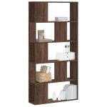 Bibliotecă 5 niveluri stejar maro 80,5x23,5x162,5 cm lemn GartenMobel Dekor
