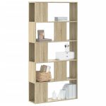 Bibliotecă cu 5 niveluri stejar sonoma 80,5x23,5x162,5 cm lemn GartenMobel Dekor