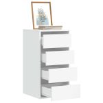 Dulap colț cu sertare alb 40x41x76 cm lemn prelucrat GartenMobel Dekor