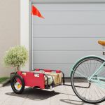 Remorcă de bicicletă, roșu, textil oxford și fier GartenMobel Dekor