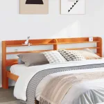 Tăblie de pat cu rafturi, maro ceruit, 180 cm, lemn masiv pin GartenMobel Dekor