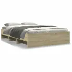 Cadru de pat, stejar sonoma, 120x200 cm, lemn prelucrat GartenMobel Dekor