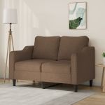 Canapea cu 2 locuri, maro, 120 cm, material textil GartenMobel Dekor