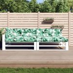 Perne de paleți, 5 buc., model cu frunze, material textil GartenMobel Dekor