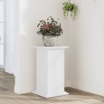 Suport de plante, alb, 33x33x60 cm, lemn prelucrat GartenMobel Dekor