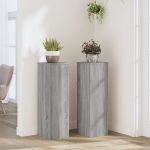 Suporturi de plante 2 buc. gri sonoma 25x25x80cm lemn prelucrat GartenMobel Dekor