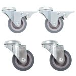 Roți pivotante cu gaură pentru șurub, 8 buc., 50 mm GartenMobel Dekor