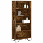 Bibliotecă, stejar fumuriu, 80x31x169 cm, lemn prelucrat GartenMobel Dekor