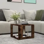 Măsuță de cafea, stejar fumuriu, 40x40x30 cm, lemn prelucrat GartenMobel Dekor