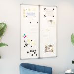 Tablă magnetică pliabilă, alb, 80x100x1,7 cm, aluminiu GartenMobel Dekor