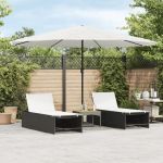 Umbrelă soare de grădină stâlp din oțel, alb 388x388x248 cm GartenMobel Dekor