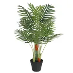 Palmier artificial cu 3 trunchiuri, verde, 85 cm, PP GartenMobel Dekor