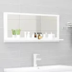 Oglindă de baie, alb, 90 x 10,5 x 37 cm, PAL GartenMobel Dekor