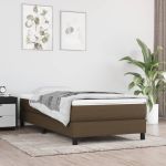 Saltea cu arcuri buzunar de copii, maro închis 80x160 cm textil GartenMobel Dekor