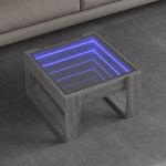 Măsuță de cafea cu LED infinity, gri sonoma, 50x53x30 cm GartenMobel Dekor