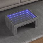 Măsuță de cafea cu LED infinity, gri sonoma, 70x50x30 cm GartenMobel Dekor