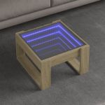 Măsuță de cafea cu LED infinity, stejar sonoma, 50x53x30 cm GartenMobel Dekor