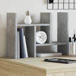 Organizator birou, gri beton, 34,5x15,5x35,5 cm lemn prelucrat GartenMobel Dekor