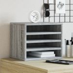 Organizator birou, gri sonoma, 36x26x29,5 cm lemn prelucrat GartenMobel Dekor