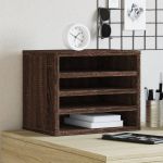 Organizator birou, stejar maro, 36x26x29,5 cm lemn prelucrat GartenMobel Dekor