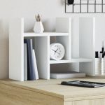 Organizator de birou, alb, 34,5x15,5x35,5 cm, lemn prelucrat GartenMobel Dekor