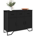 Dulap, negru, 97x32,5x74,5 cm, lemn prelucrat GartenMobel Dekor