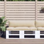 Perne pentru paleți, 2 buc., bej, material textil GartenMobel Dekor