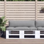 Perne pentru paleți, 2 buc., gri, material textil GartenMobel Dekor