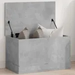 Cutie de depozitare, gri beton, 60x35x35 cm, lemn prelucrat GartenMobel Dekor