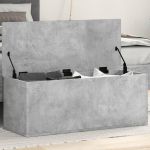 Cutie de depozitare, gri beton, 90x35x35 cm, lemn prelucrat GartenMobel Dekor