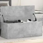 Cutie de depozitare, gri beton, 90x35x35 cm, lemn prelucrat GartenMobel Dekor