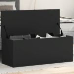 Cutie de depozitare, negru, 90x35x35 cm, lemn prelucrat GartenMobel Dekor