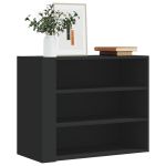 Dulap de perete, negru, 75x35x60 cm, lemn prelucrat GartenMobel Dekor