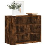 Dulap de perete, stejar fumuriu, 75x35x60 cm, lemn prelucrat GartenMobel Dekor