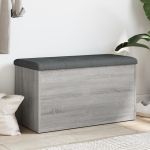 Bancă de depozitare, gri sonoma, 82x42x45 cm, lemn prelucrat GartenMobel Dekor