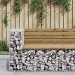 Bancă de grădină design gabion 92x71x65,5 cm lemn pin impregnat GartenMobel Dekor