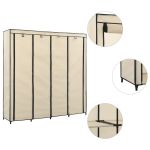Șifonier cu 4 compartimente, crem, 175 x 45 x 170 cm GartenMobel Dekor