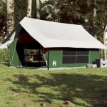 Cort de camping pentru 5 persoane, verde, impermeabil GartenMobel Dekor