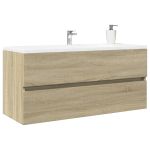 Dulap chiuvetă baie stejar sonoma 100x38,5x45 cm lemn prelucrat GartenMobel Dekor
