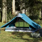 Cort camping pentru 2 persoane, albastru, impermeabil GartenMobel Dekor