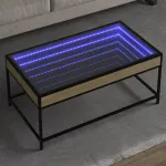 Măsuță de cafea cu LED infinity, stejar sonoma, 90x50x41 cm GartenMobel Dekor