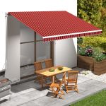 Pânză de copertină, portocaliu și maro, 450 x 300 cm GartenMobel Dekor