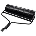 Tăvălug gazon de grădină, cleme de aerisire, negru, 63 L, fier GartenMobel Dekor