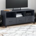 Dulap TV, antracit, 100,5x39x43,5 cm, oțel laminat la rece GartenMobel Dekor
