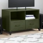 Dulap TV, verde măsliniu, 68x39x43,5 cm, oțel laminat la rece GartenMobel Dekor