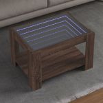 Măsuță de cafea cu LED stejar maro 73x53x45 cm lemn prelucrat GartenMobel Dekor