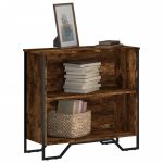 Bibliotecă, stejar fumuriu, 80x31x74,5 cm, lemn prelucrat GartenMobel Dekor