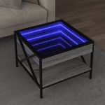 Măsuță de cafea cu LED infinity, gri sonoma, 50x50x38 cm GartenMobel Dekor